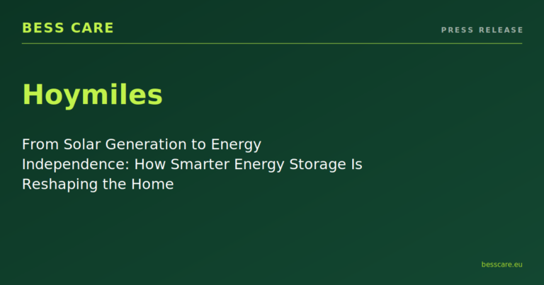 From Solar Generation to Energy Independence: How Smarter Energy Storage Is Reshaping the Home