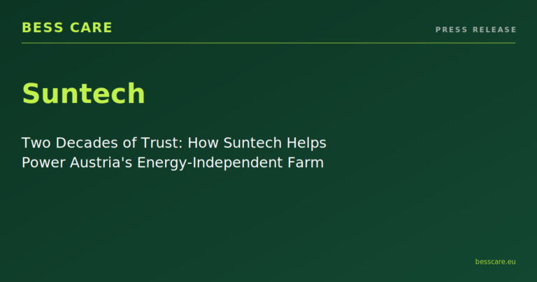 Two Decades of Trust: How Suntech Helps Power Austria’s Energy-Independent Farm